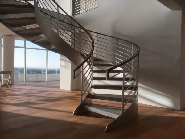 Elegant Curved Custom Staircase